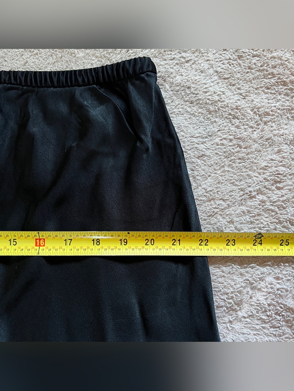 J. Crew Collection Pull-On Elastic Waist Midi Skirt Preppy Minimalist Satin Sz L - Picture 5 of 7